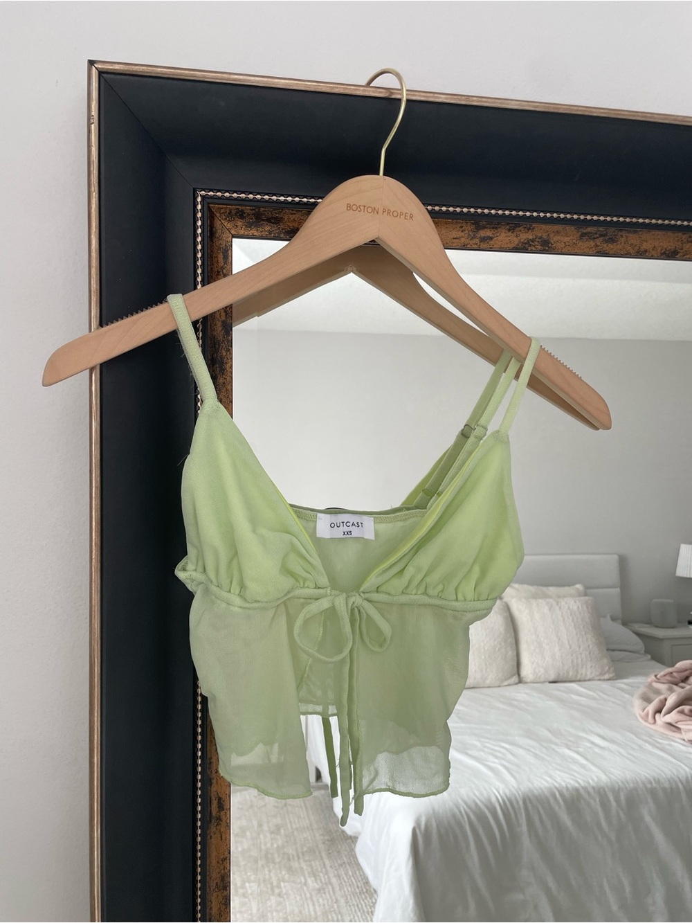 OUTCAST Lime Green Tie-Front Crop Top & Skirt Set - Picture 8 of 8